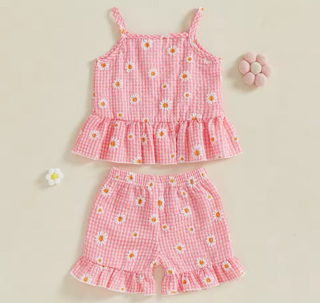 PREORDER: The Pixie Checker and Daisy Tank and Short Set 5.12.25