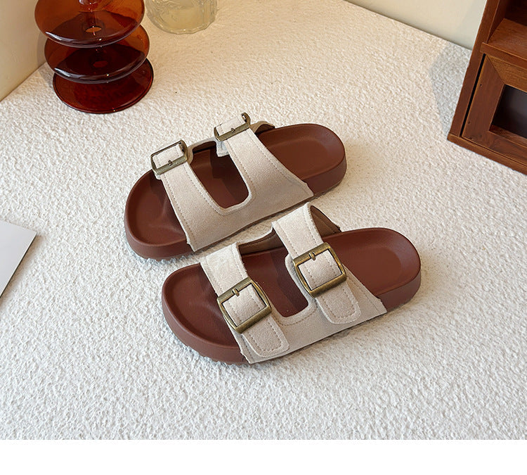 PREORDER: The Bex Double Buckle Kid Sandals 5.12.25