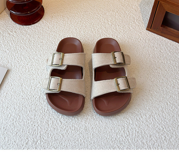 PREORDER: The Bex Double Buckle Kid Sandals 5.12.25