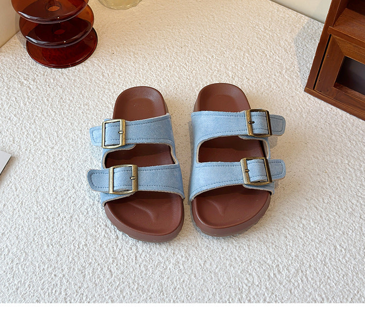 PREORDER: The Bex Double Buckle Kid Sandals 5.12.25