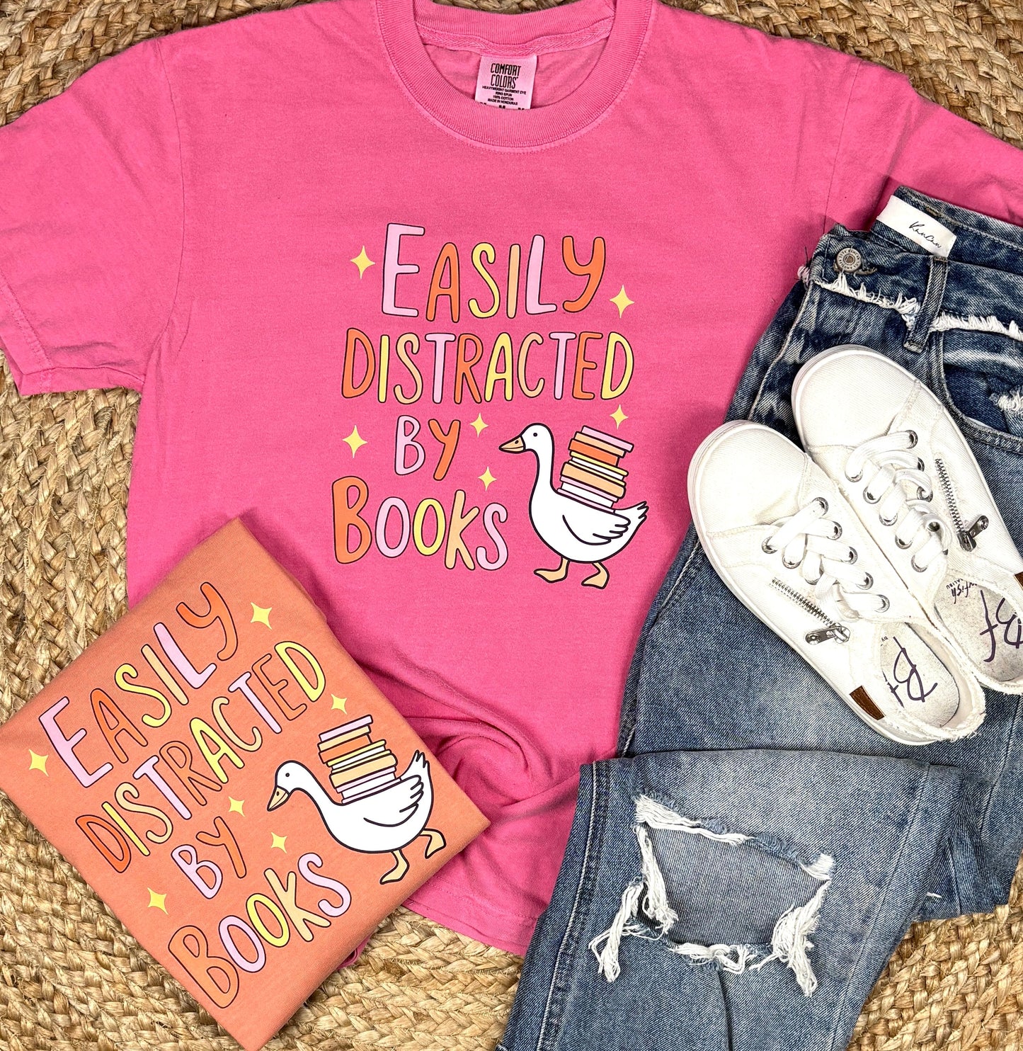 Distracted By Books Graphic Tees