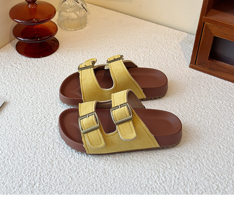 PREORDER: The Bex Double Buckle Kid Sandals 5.12.25
