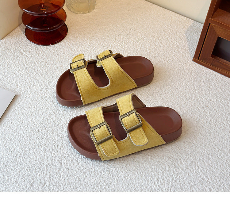 PREORDER: The Bex Double Buckle Kid Sandals 5.12.25