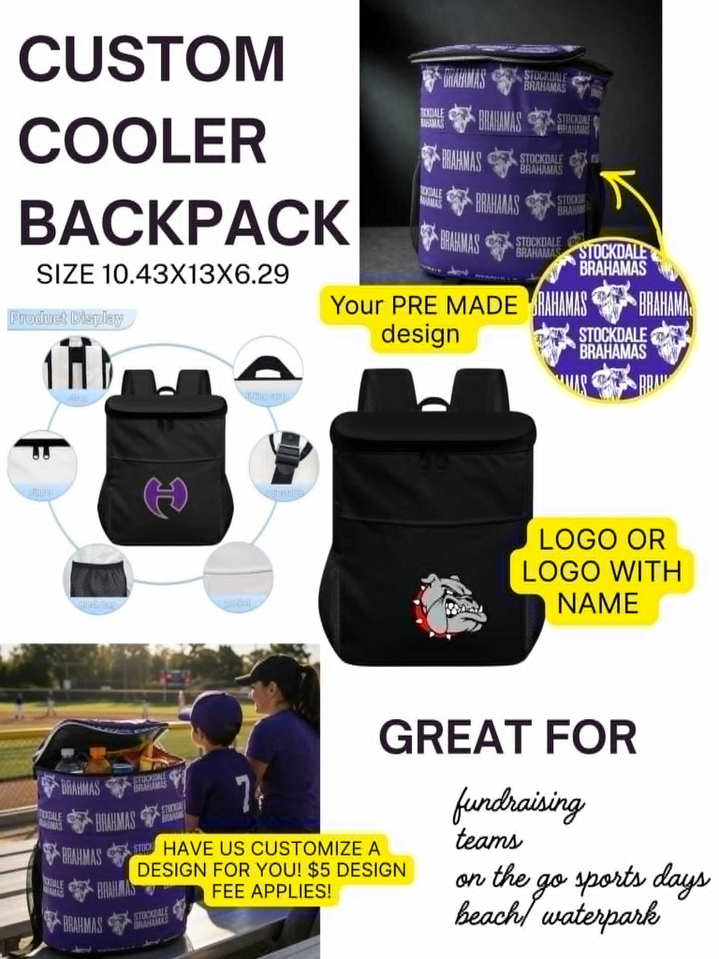 PREORDER: Solid + Logo Custom Cooler Backpack RERUN 6.8.26
