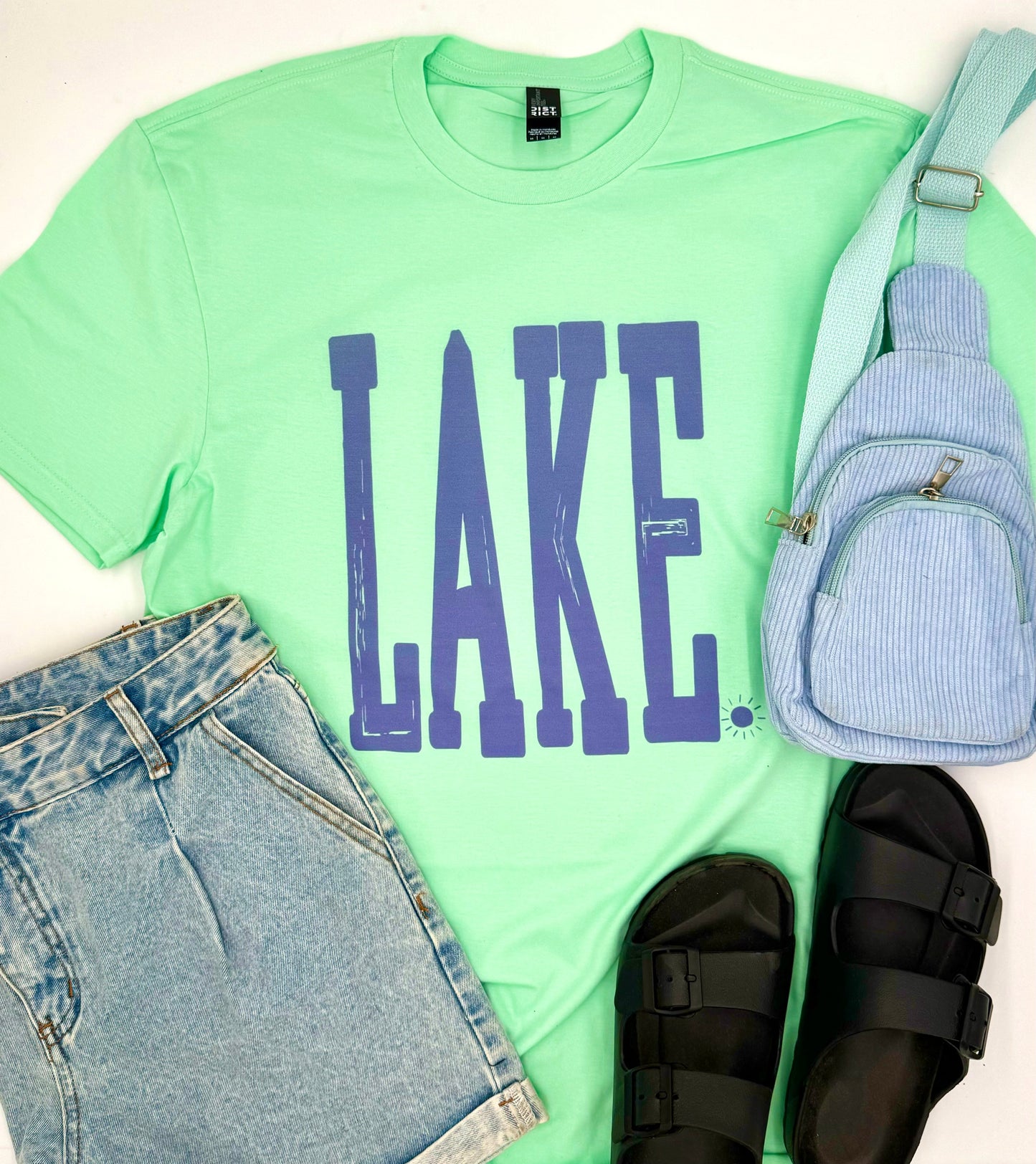 LAKE. Mint Graphic Tee