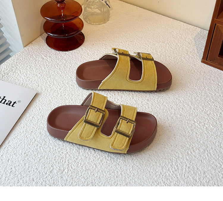 PREORDER: The Bex Double Buckle Kid Sandals 5.12.25