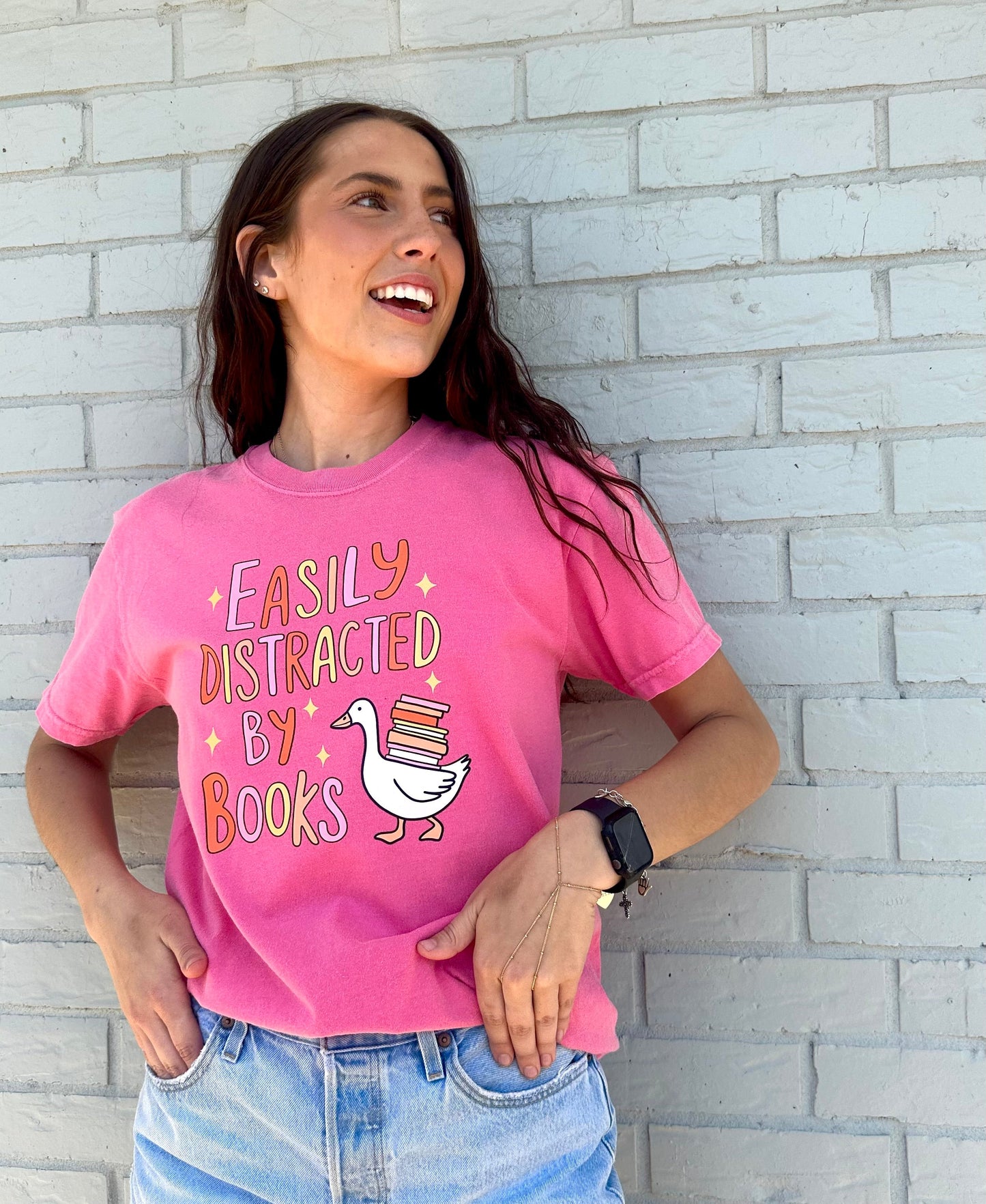 Distracted By Books Graphic Tees