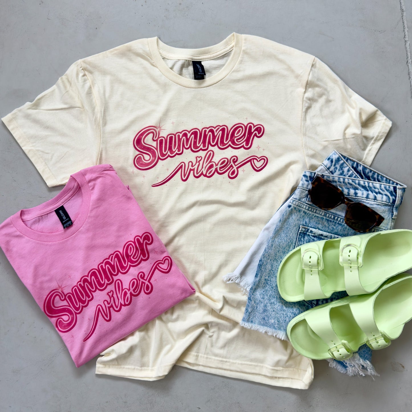 Summer Vibes Airbrushed Style Tee