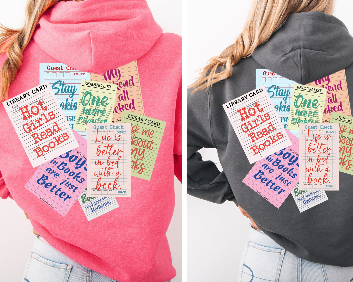 Library Lovers Card Graphic Hoodies
