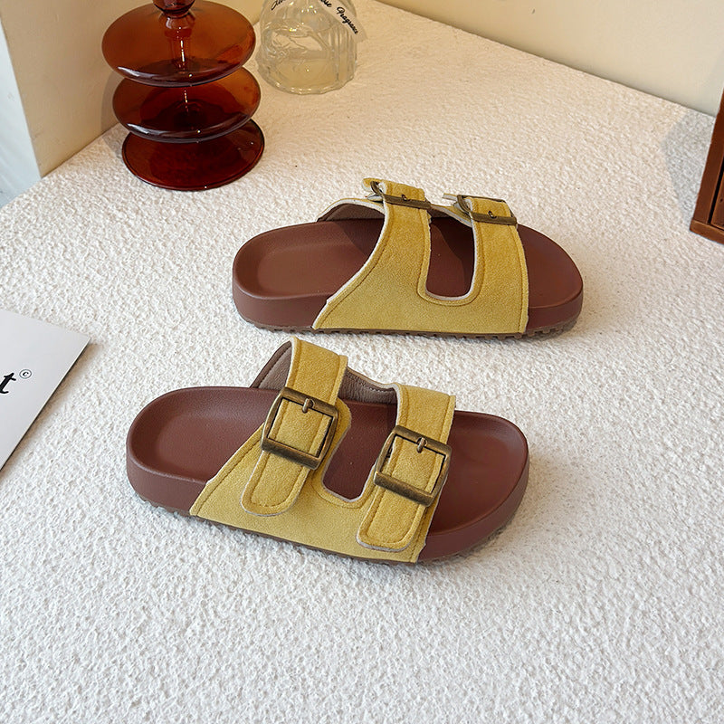 PREORDER: The Bex Double Buckle Kid Sandals 5.12.25