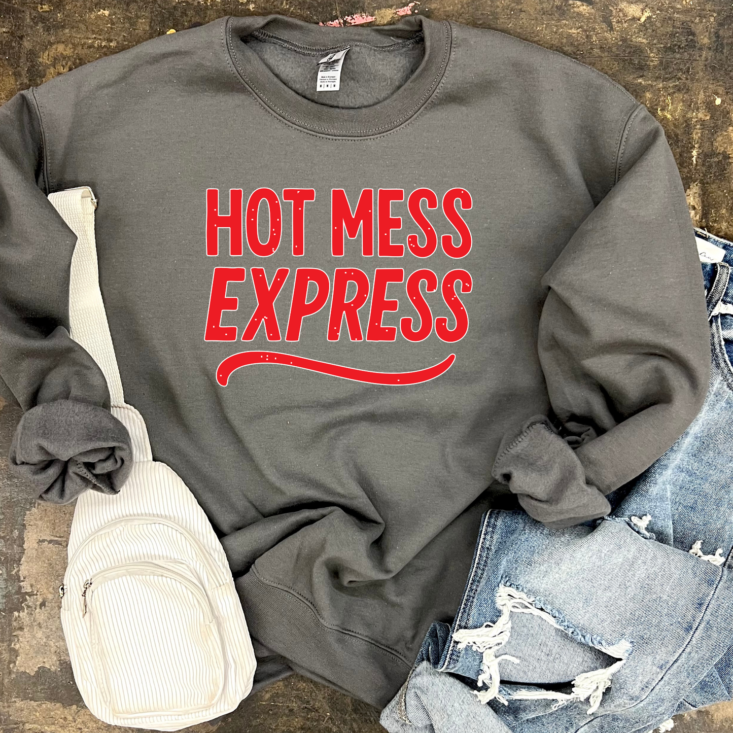 Hot Mess Express Graphic Tee and Sweatshirt