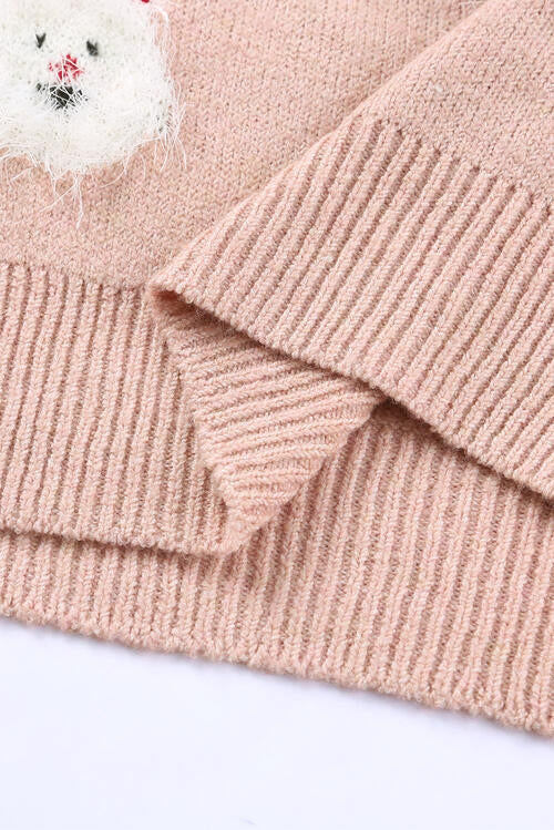 Santa Round Neck Long Sleeve Sweater