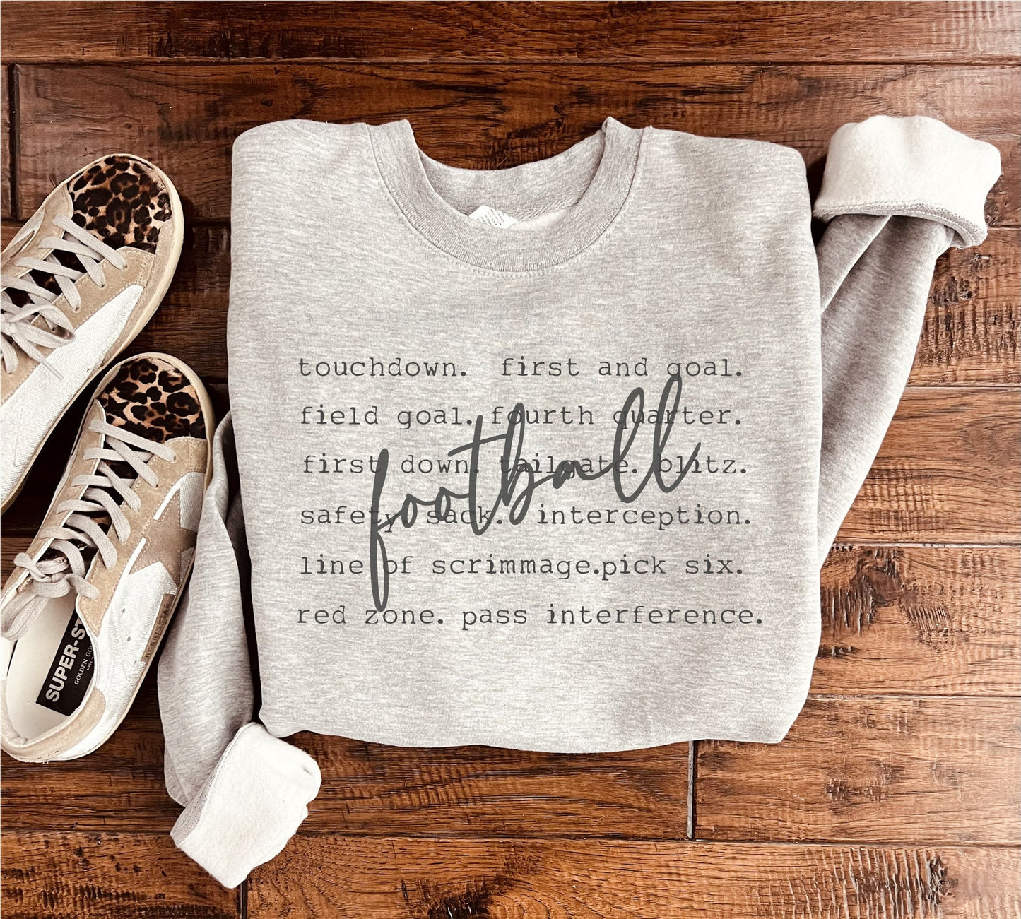 PREORDER: Football Words Sweatshirt in Two Colors