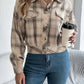 Plaid Button Up Long Sleeve Jacket