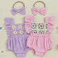 PREORDER: The Abigail Crochet & Ruffle Romper 5.12.25