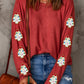 Christmas Tree Round Neck Long Sleeve Top