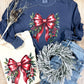 Mistletoe Bow Short or Long Sleeve Graphic Tees