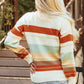 Striped Dropped Shoulder Crewneck Sweater