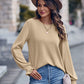 Round Neck Flounce Sleeve T-Shirt