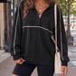PREORDER: Piped Quarter Zip Pullover  7.20.26