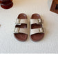 PREORDER: The Bex Double Buckle Kid Sandals 5.12.25