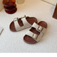 PREORDER: The Bex Double Buckle Kid Sandals 5.12.25
