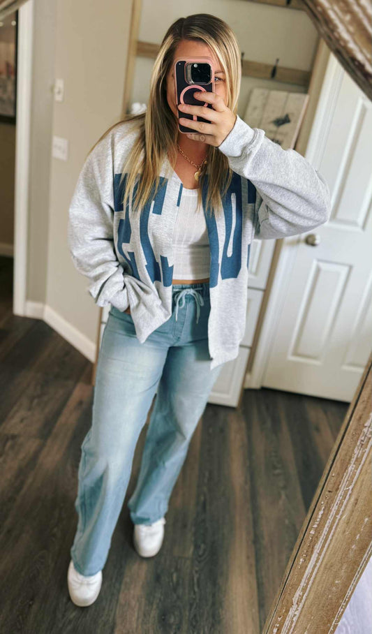 PREORDER: Drawstring Elastic Denim Pants 9.2.25