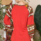 Celeste Full Size Geometric Round Neck Long Sleeve Top