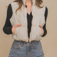 Love Tree Zip Up Turtleneck Cropped Vest Coat