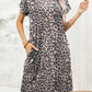 Scoop Neck Short Sleeve Pocket Dress