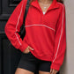 PREORDER: Piped Quarter Zip Pullover  7.20.26