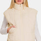 Zenana Zip Up Cropped Puffer Vest with Pockets