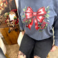 Mistletoe Bow Short or Long Sleeve Graphic Tees
