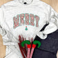 Distressed Merry Long or Short Sleeve Tee
