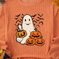 Jack-O'-Lantern Round Neck Long Sleeve Sweatshirt