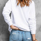 Santa Graphic Round Neck Long Sleeve Sweatshirt