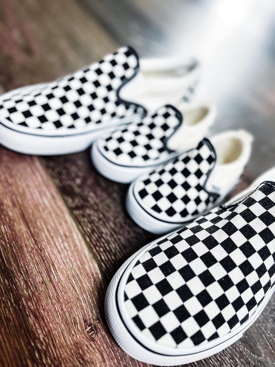Preorder: Black and White Checker Slip-ons 9.22.25