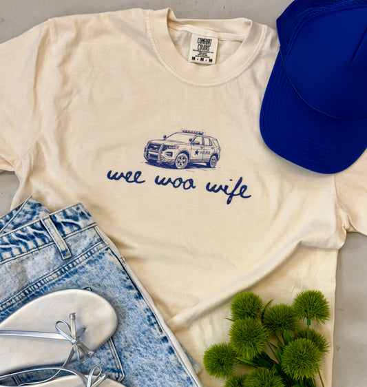 Wee Woo Wife Police Car Tee