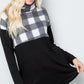 Celeste Full Size Pocketed Plaid Turtleneck Long Sleeve Blouse