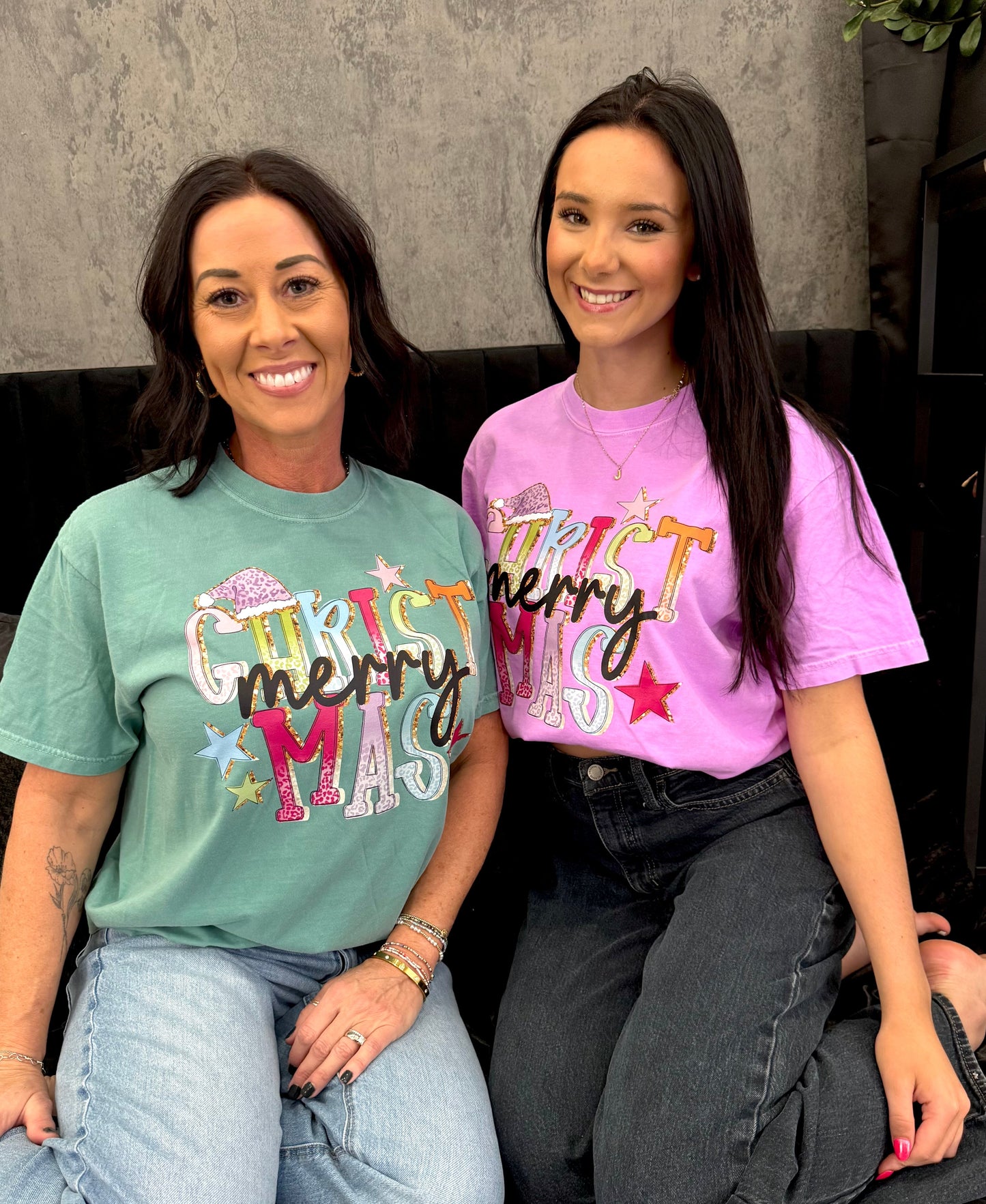 Leopard Christmas Graphic Tees