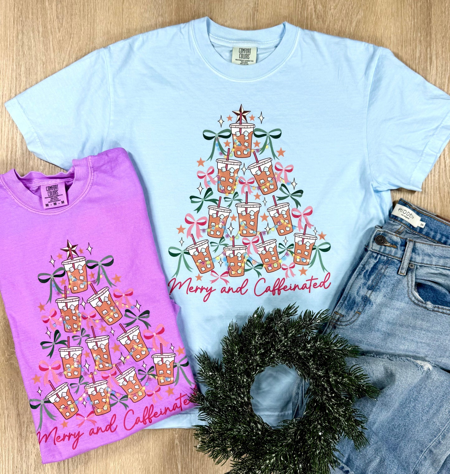 Merry and Caffeinated Graphic Tees