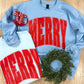 Oversized Merry Tee and Graphic Sweatshirt