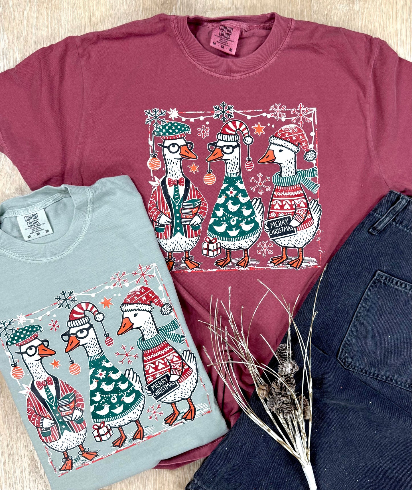 Sweater Geese Short or Long Sleeve Graphic Tees