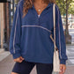 PREORDER: Piped Quarter Zip Pullover  7.20.26