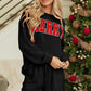 MERRY Round Neck Long Sleeve Top and Shorts Set