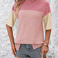 Color Block Round Neck Half Sleeve T-Shirt