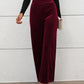 Elastic Waist Wide Leg Pants