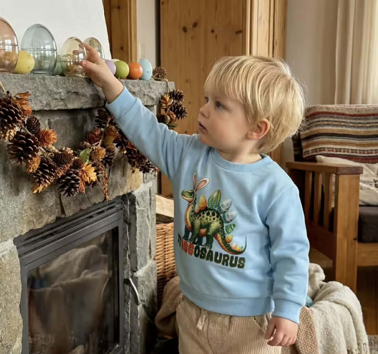 PREORDER: Boys Dino & Chick Graphic Crewnecks 2.23.26