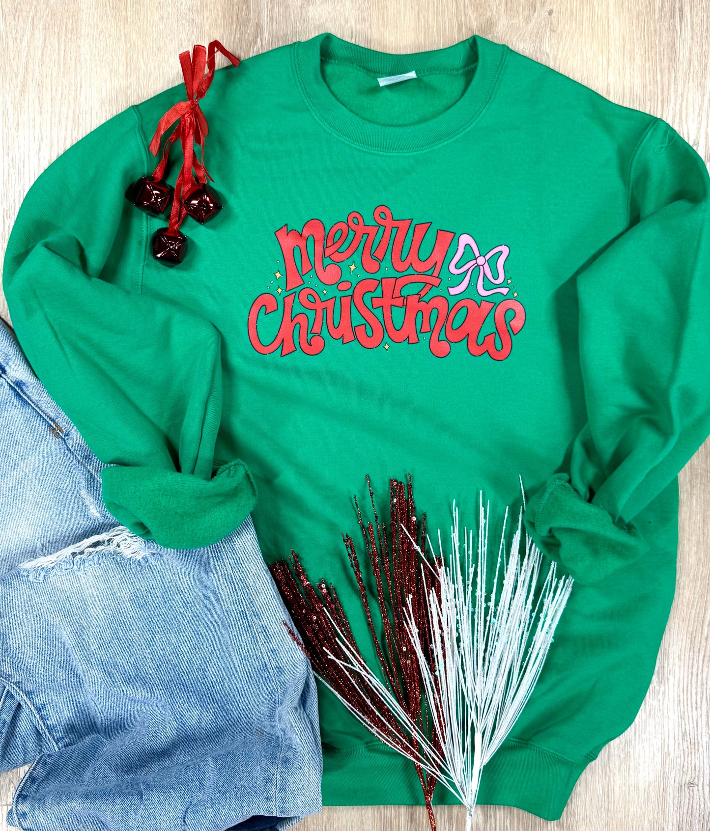 Cursive Christmas Graphic Tee or Sweatshirt