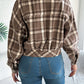 Plaid Button Up Long Sleeve Jacket